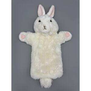 The Puppet Company White Bunny Toy Plush Long Sleeved Rabbit Puppet